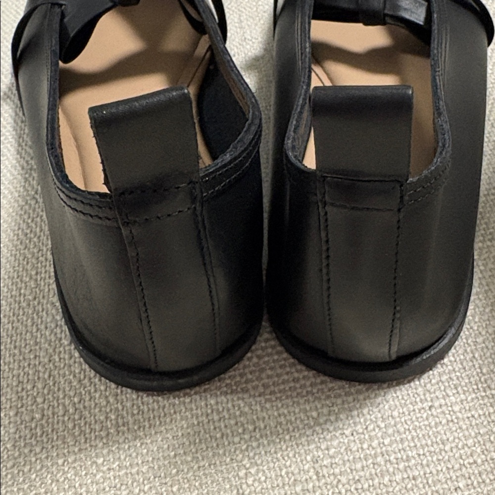 NIB FREE PEOPLE Mania Bow Ballerina Flats Black Leather. Size 8 - Picture 11 of 11